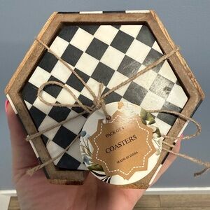 INSPIRED Mackenzie Childs Courtly Check Coasters